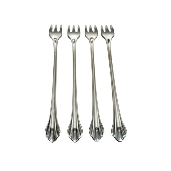 Oneida Community Clarette Cocktail Seafood Oyster Forks Silverplate Flatware - Picture 5 of 5